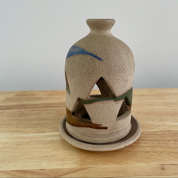 Handmade Pottery Lantern for Candles - Picture 7 of 8